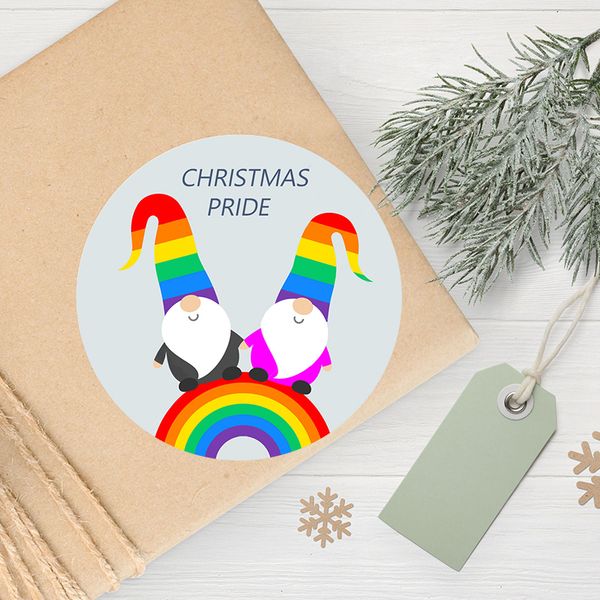 

christmas new merry gnome stickers 3.5cm/4.5cm xmas cute funny year gift decoration sticker greetings seal label