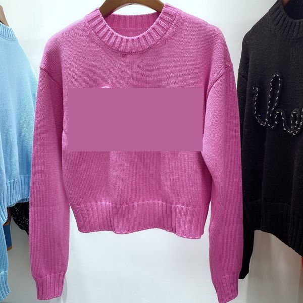 

2021 milan runway sweater o neck long sleeve women's sweaters high end jacquard pullover women designer sweater 1227-38, White;black