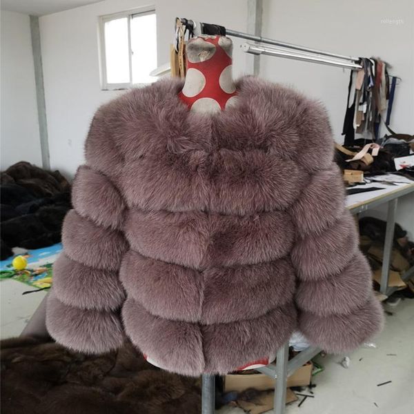 

lavelache 2020 new real fur coat 100% natural fur jacket women winter vest fashion slim outwear streetwear1, Black
