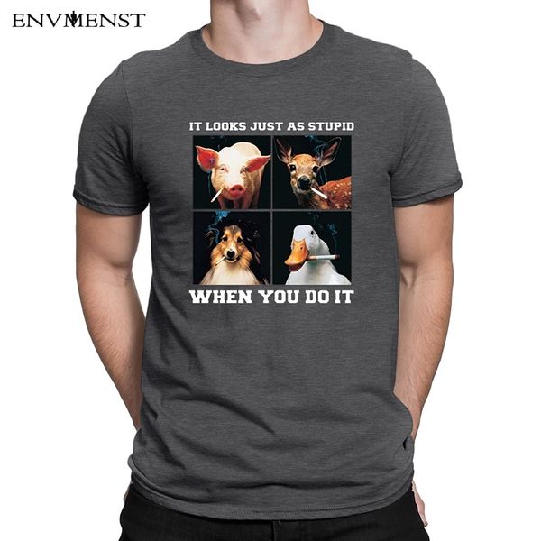 

sport envmenst 100% cotton t shirt men it looks just as stupid when you do it funny t-shirt o-neck sweatshirt casual men xs-3xl