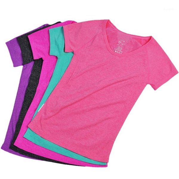 

high elastic tees women shirts running breathable gym fitness sport t-shirt ladies dry quick compression ropa deportiva mujer1, Black;blue