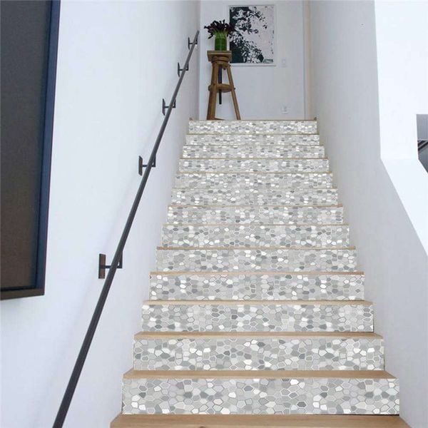 

amjpvc charm set creative simple 13 piec of white mark stair step wall paste