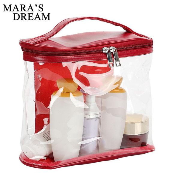 

mara's dream women cosmetic cases fashion transparent waterproof pvc zipper women bag casual trend wash bag storage