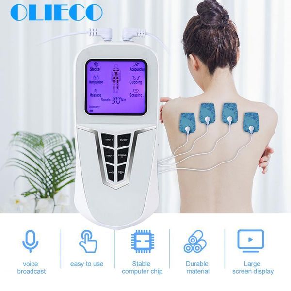 

electric massagers olieco usb rechargeable pulse massager muscle stimulator tens acupuncture therapy portable back full body pain release1
