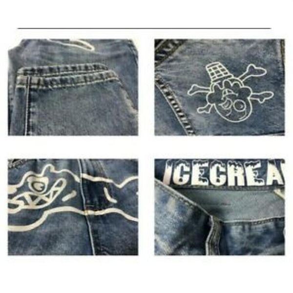 

nwt bbcicecream running dog stone washed men's jeans size 30/32/34/36/38/40, Blue