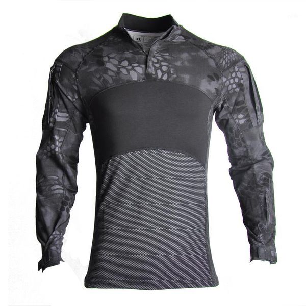 

outdoor shirts uniform cp camouflage army suit breathable work clothes men 2021 s combat proven tactical clothing1, Gray;blue