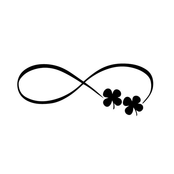 

16.9x6.5cm 4 leaf clover lucky the whole body decoration decals car sticker accessories c25-0965