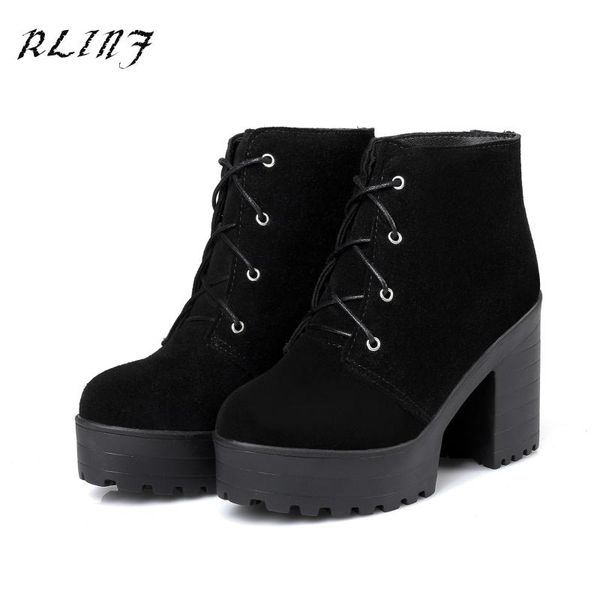 

boots 2021 leather wild retro high heel strap bare solid color with black khaki