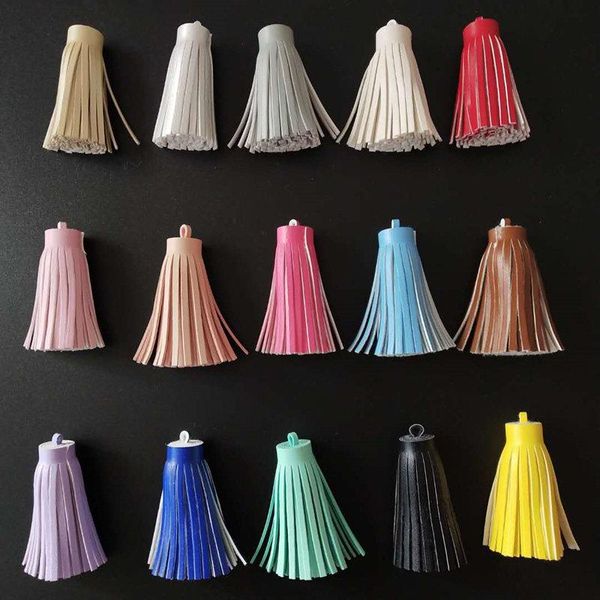 

5 шт. искусственная кожа кисточка бахрома diy сумка брелок декоративные подвески ручной работы художественные ремесла поставляет домашние шв