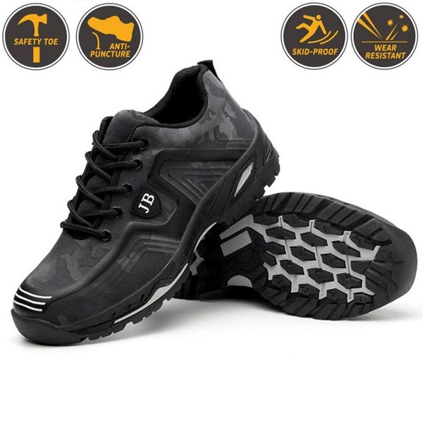 

dropshipping and women safety boots outdoor fashion men shoes smash-proof puncture-proof workers sneakers y200915, Black;brown