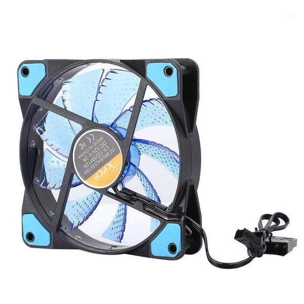 

chassis fan computer cooler pc accessory 3-wire 15-light mute led streamer colorful 12cm fan cooling1