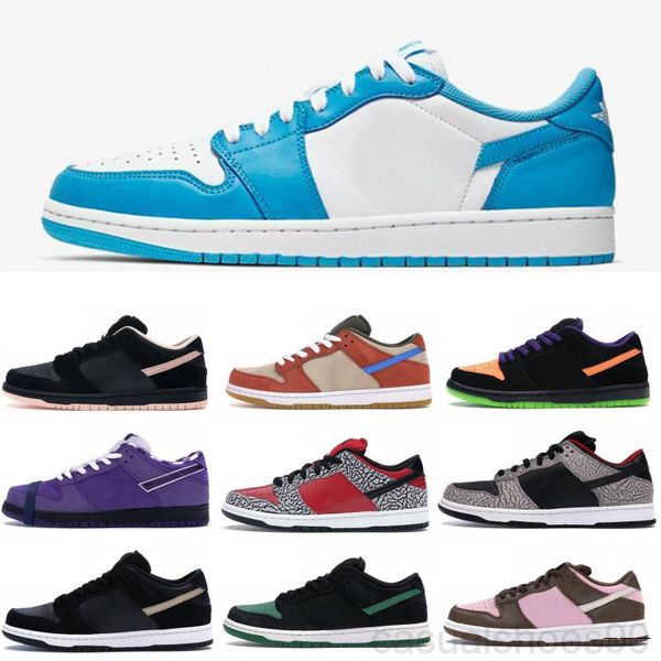 

2021 jumpman 1 1s low basketballs shoes unc paris men women sneakers grey black sail black toe gs tri-color washed denim trainers ls6y