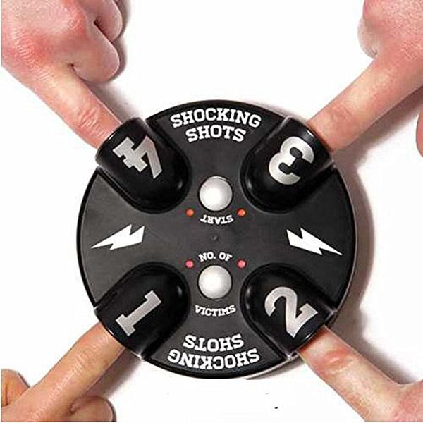 

1pcs lucky electric finger game machine electric shocking roulette punishment props party funny game toy tricky fingers toy q0115