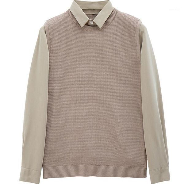 

shirt collar shirt-sleeves pullovers sweater for men thick winter keep warm spliced man clothing casual business backing shirt1, White;black