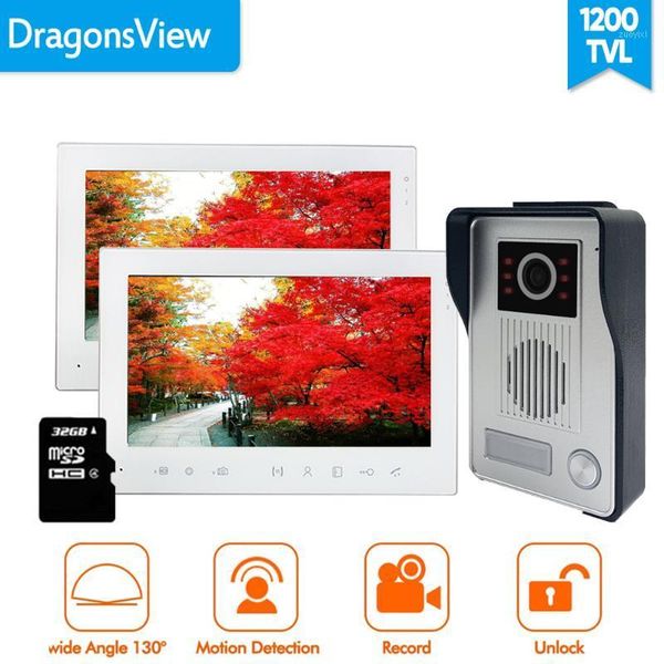 

video door phones [wide angle] dragonsview phone 1200tvl doorbell with camera home intercom system1