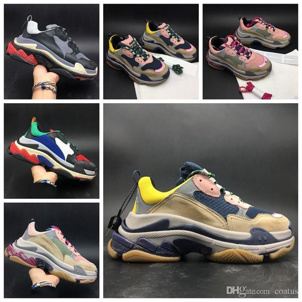 

luxury designer fashion triple s 17fw men women shoes paris casual shoes men women runner triple black boots flat shoes sneakers