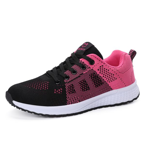 

designer 2020 new women shoes flats fashion casual ladies shoes woman lace-up mesh breathable female pumps high quality, Black