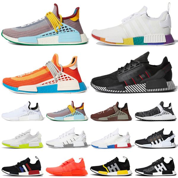 

2020 nmd r1 v2 running shoes pharell williams human race hu trail nerd pride aqua paris bbc womens mens trainers outdoor sports sneakers