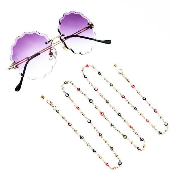 

2020 colorful turkish lucky eyes eyeglasses chain sunglasses accessories halter glasses cord spectacle chain lanyards wholesale h jllolx