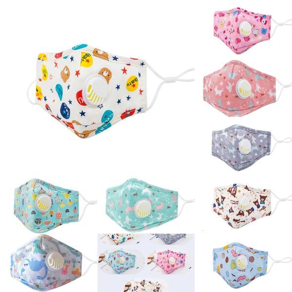 

animals design cartoon child boys kids girls white valve mouth mask anti pollution print fox bear adjustable face masks with filter 1 nk8hx