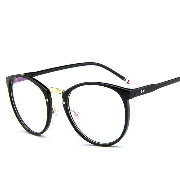

viodream plastic titanium fashion retro full glasses transparent prescription eyewear spectacle frame oculos de grau 3017, White;black