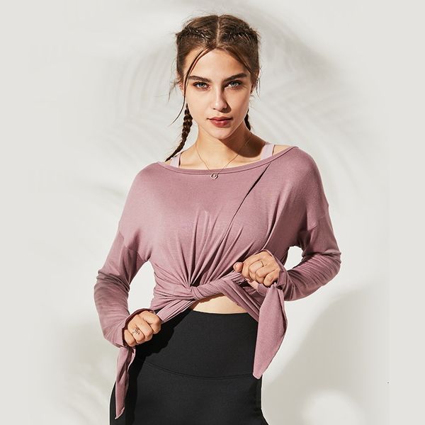 

women long sleeve sport shirt with thumb holes loose yoga shirt quick dry elastic jogging running fitness jersey, White;red