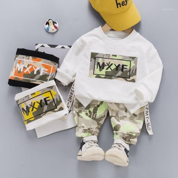 

clothing sets children's wear 0-4 years old air leisure long sleeve set boys camouflage two sets1, White