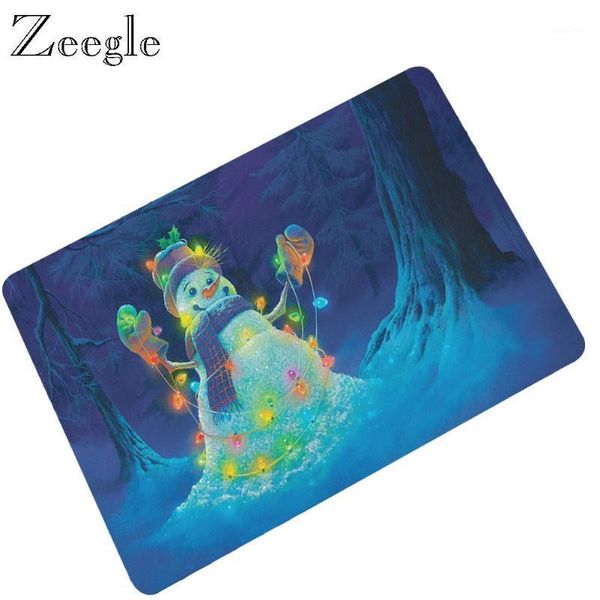 

cushion/decorative pillow zeegle christmas floor mat for home decoration anti slip bathroom foot rug hallway soft carpet waterproof outdoor