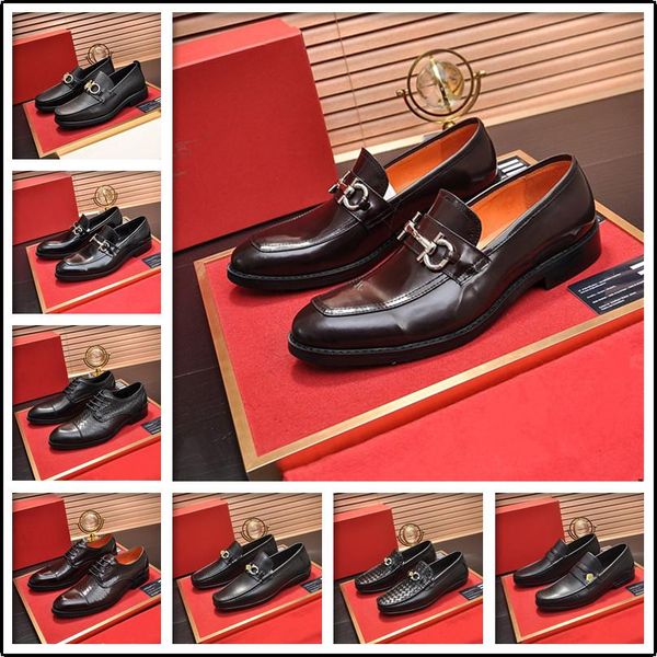 

bs fashion patchwork men's dress shoes square toe leather shoes for men lace up casual shoes zapatos hombre 11, Black