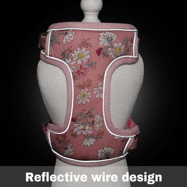 

fashion printed dog harness leash set reflective pet harness vest breathable dog harnesses for small medium dogs cats c sqcvih