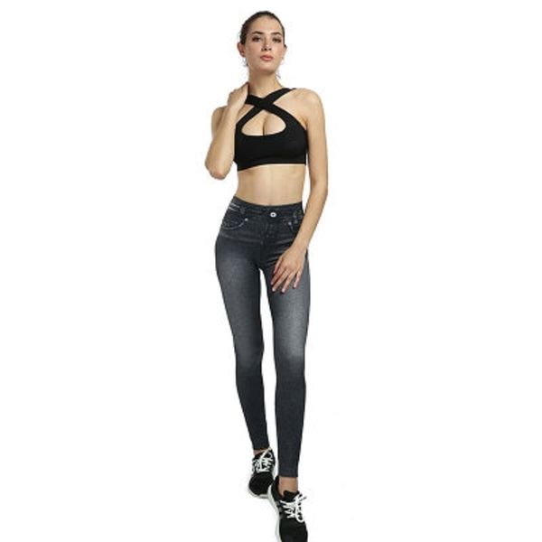 

spring autumn fashion leggings jeans denim design women's plus size black/gray/blue / skinny pencil pants mid casual light 201106