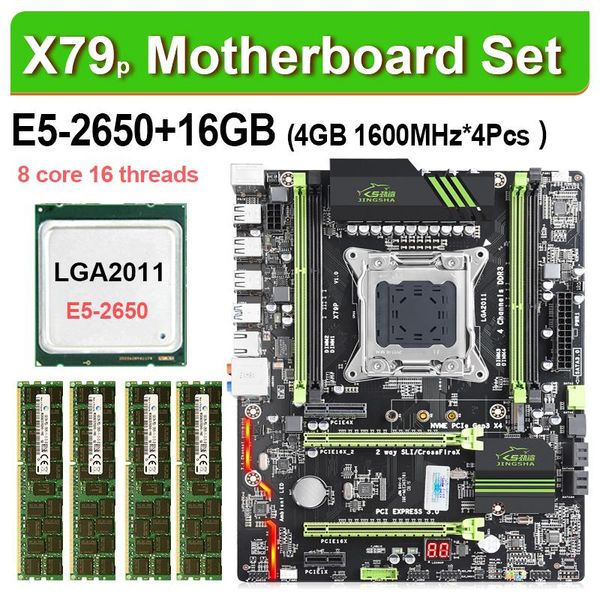 

tablet pc motherboards jingsha x79 motherboard set with xeon e5 2650 4x4gb=16gb 1600mhz ddr3 ecc reg 12800r memory heat sink atx sata3 nvme