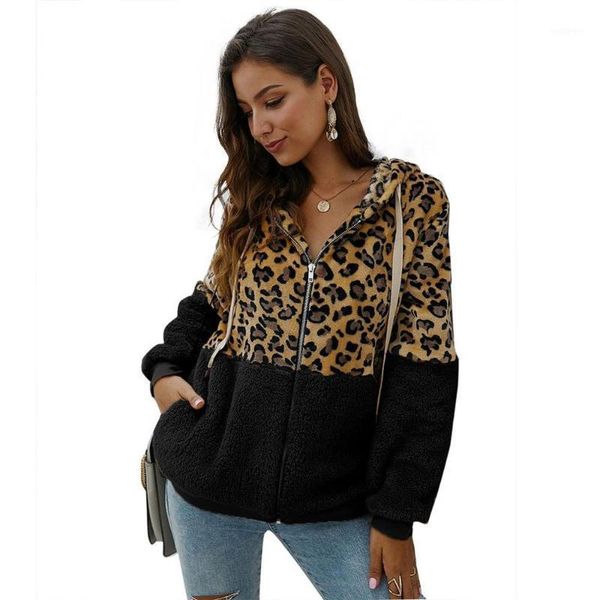 

motorcycle apparel leopard-print jacket fashionable sweater patchwork coat black xl1