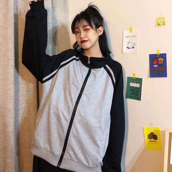 

полиэстер бейсбол jacketjacket jacketearly осенние новые тонкие плюсами спортивной одежды для бейсбола женщин корейский длинный рукав кардиг, White