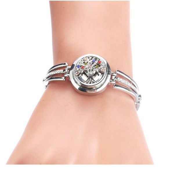 

new fashion hollow rhinestone snap bracelet bangle 22cm fit boom life 18mm snap button jewe jllmml, Golden;silver