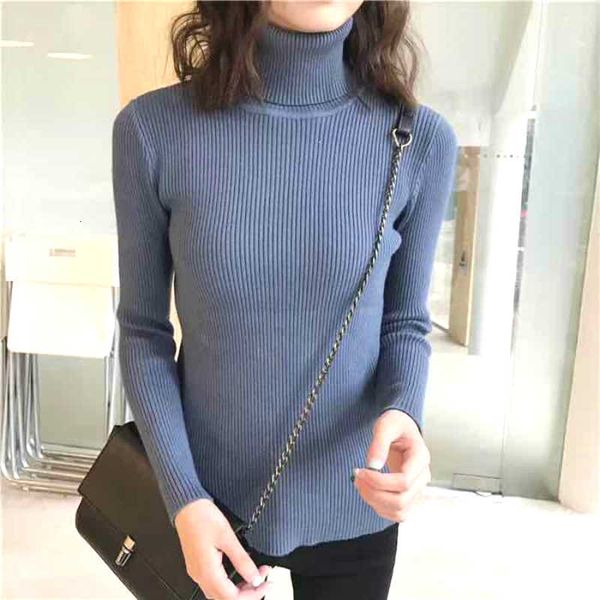 

ten colors tight-fitting turtleneck women's bottoming shirt autumn and winter new long-sleeved warm slim knitted sweater, White;black
