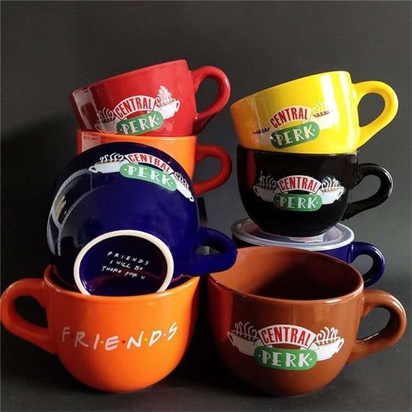 Friends Tv Show Central Perk Big Mug 650ml Caffè Tè Tazza in ceramica Cappuccino Regali per 220311