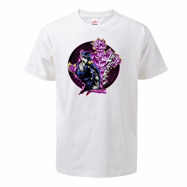 

sport kujo jotaro star platinum men t shirts 2020 summer tees 100% cotton short sleeve jojo dio streetwear crew neck t-shirts