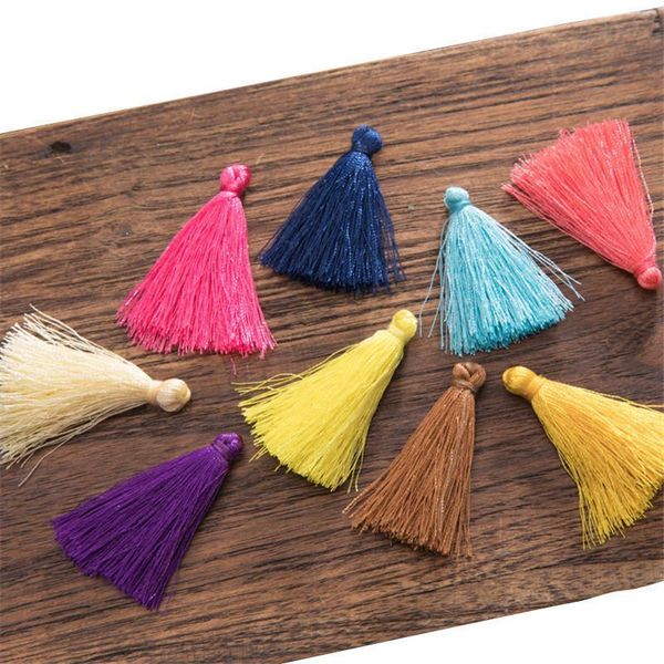 

30pcs ice silk color tassels fringe pendant diy material jewelry accessories tassels trim garments curtains decor tassels 4cm h qyldiw