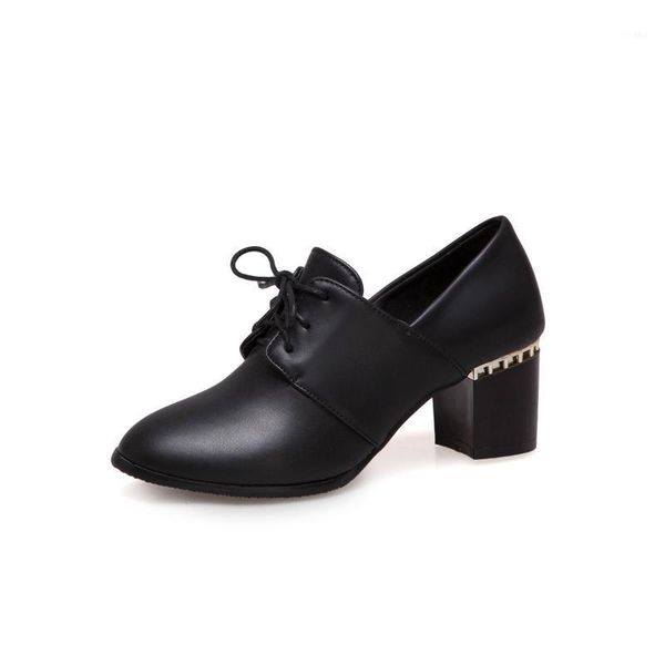 

dress shoes age season in 2021 product thick with high heels super small size 32-48 shallow mouth joker single woman shoes1, Black