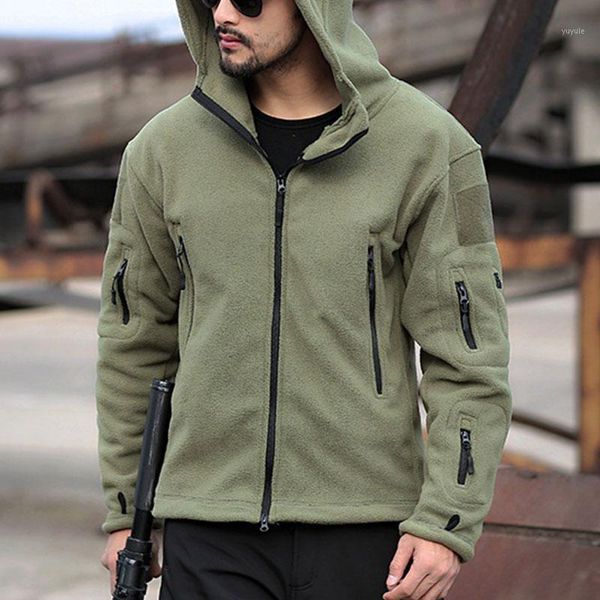 

mens winter jackets fleece zipper hoodie long sleeve hooded sweatshirt tactical tracksuit jacket outerwear coat clothes1, Black