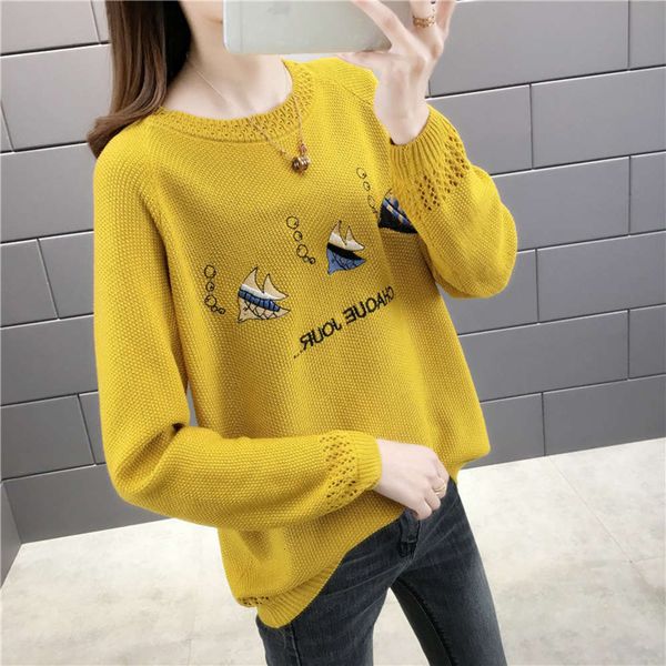 

sweater pullover spring drs 2021 new loose knit bottomed shirt women's wear fashion in autumn and winter, White
