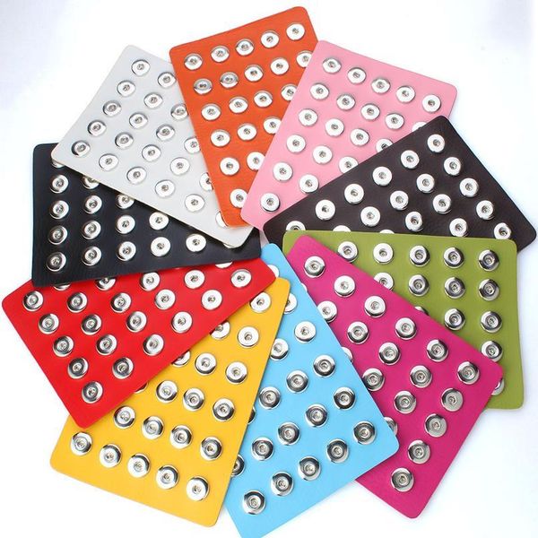 

10pcs/lot snap button jewelry genuine leather 18mm &12mm snap button display for 24pcs & 30pcs & 60pcs diy soft display jllbpa, Silver