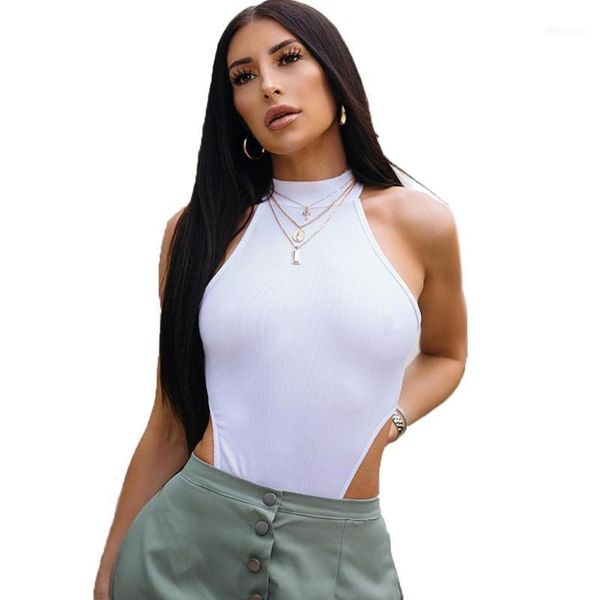 

women casual turtleneck sleeveless solid summer casual, etc summer, autumn rompers short hole jumpsuit11, Black;white