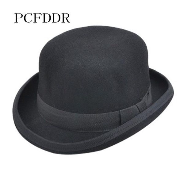 

wide brim hats pcfddr 100% wool hat, men's and women's ribbons, formal fedora party suit, round hat., Blue;gray