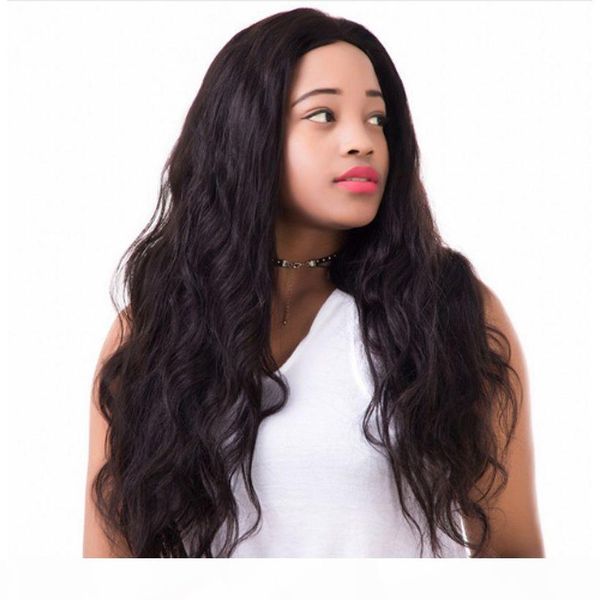 

human hair wigs for black women brazilian body wave lace front wigs with baby hair 130% density, Black;brown