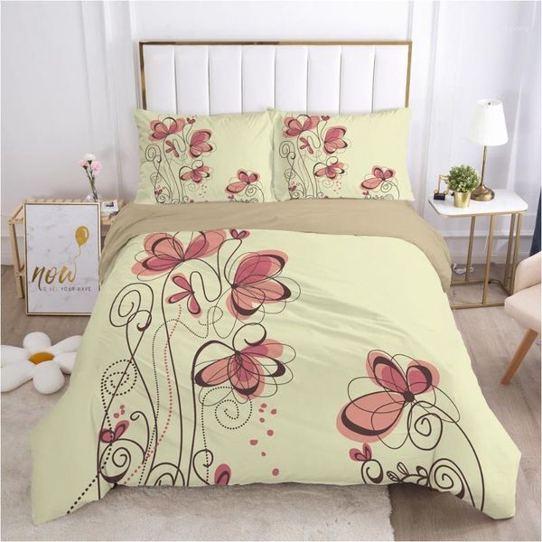 

3d bed linens duvet cover sets quilt covers pillow shams bedclothes bedding sets full twin double simple flower home textile1
