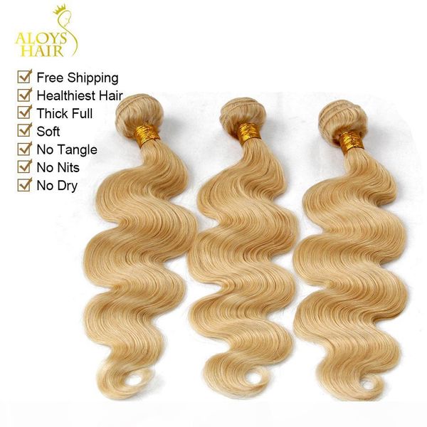 

platinum blonde indian remy hair extensions body wave wavy color 613 bleach blonde indian virgin human hair weave 3 4pieces lot tangle free, Black