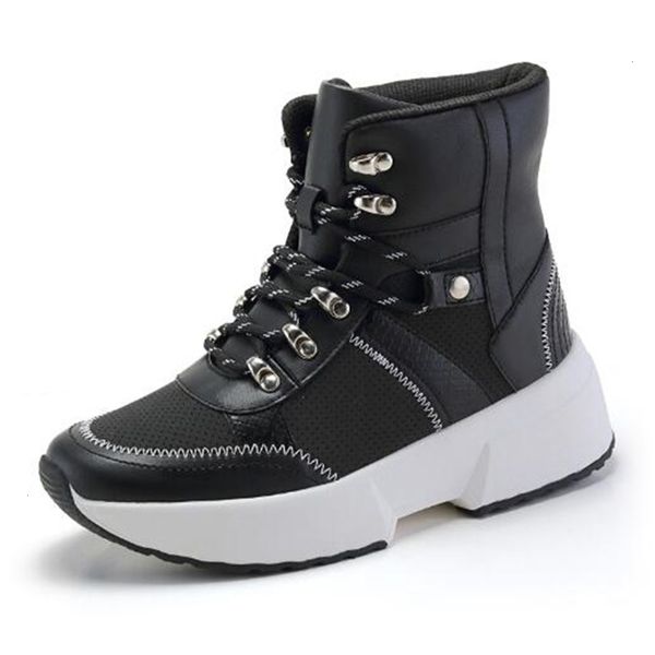 

women boots split leather super warm fur winter boots women black white shoes woman fashion ladies slim platform ankle boots
