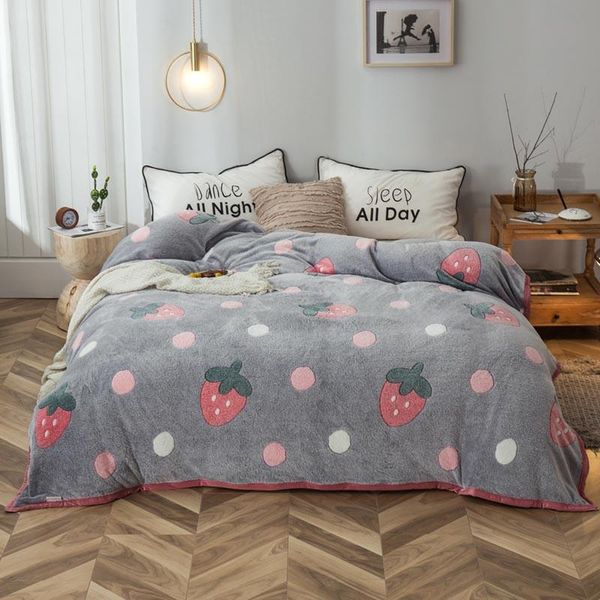 

super warm winter machine washable flannel blankets 150x200 cm (59x79in) thicken blanket for bed suitable for queen size